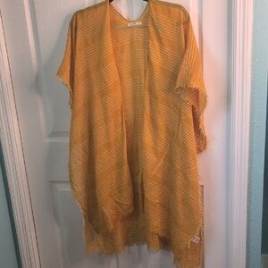 Do Everything in Love Mustard Yellow Poncho